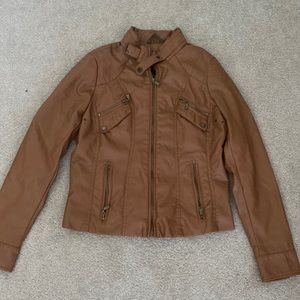 Brown Faux leather jacket